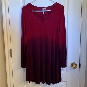 Ombré Criss Cross Neck Dress